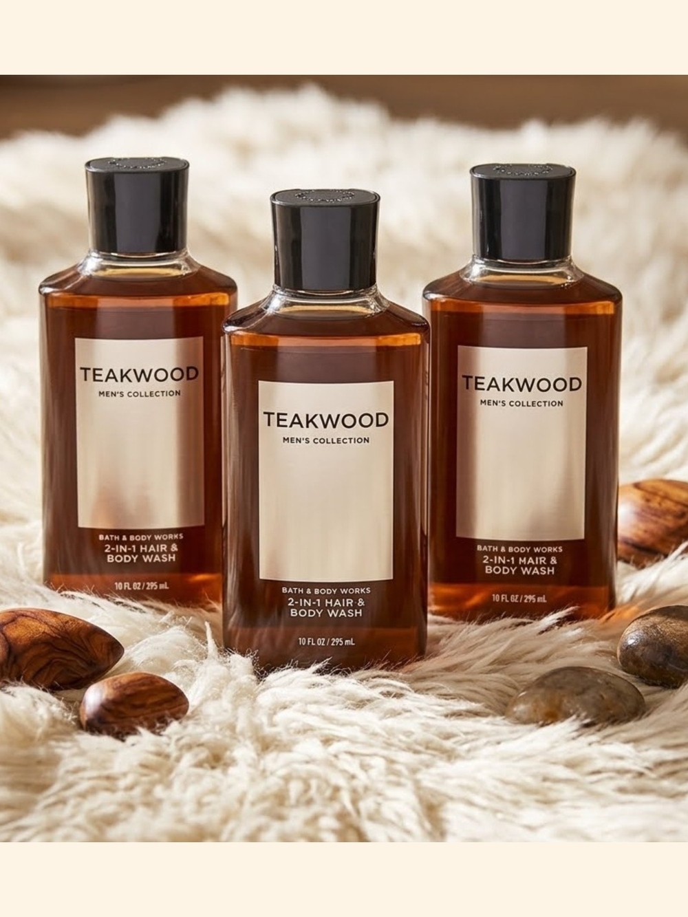 Bath & Body Works Teakwood Men's Body Wash — Amber Brown Bottle